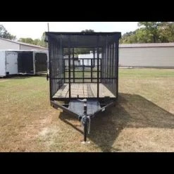6.4' x 14' (2) 3500 Axles Leaf Cage Debris Loader Utility Trailer -Cheap Trailers Store hqdefault 63 36 1