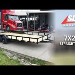 7x20 Straight Deck Utility Trailer (2) 3500lb Axles with Tall Gate -Cheap Trailers Store hqdefault 63 58 1