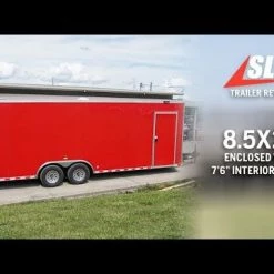 8.5x24 Red Enclosed Trailer (2) 5200lb Axles 7.5 Interior Height -Cheap Trailers Store hqdefault 63 59 1