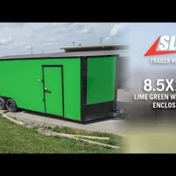 8.5x24 Lime Green Enclosed Trailer with Blackout Package (2) 5200lb Axles -Cheap Trailers Store hqdefault 63 60 1