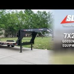 7x20 Gooseneck Equipment Trailer (2) 7K Axles Standup Ramps 43 7x20 Gooseneck Equipment Trailer (2) 7K Axles Standup Ramps -Cheap Trailers Store hqdefault 63 62 1
