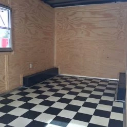 8.5' x 28' Victory Red Porch Style Enclosed Trailer -Cheap Trailers Store img 0117 1