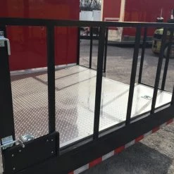 8.5' x 28' Victory Red Porch Style Enclosed Trailer -Cheap Trailers Store img 0118 1