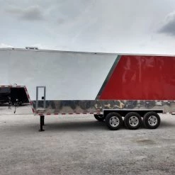 Enclosed Trailer 8.5' X 30' Red and White Custom Event -Cheap Trailers Store img 20180516 132106804 hdr 1
