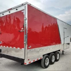 Enclosed Trailer 8.5' X 30' Red and White Custom Event -Cheap Trailers Store img 20180516 132143301 hdr 1