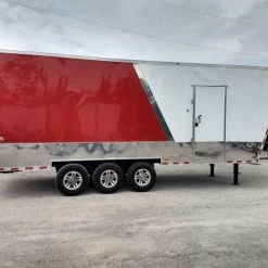 Enclosed Trailer 8.5' X 30' Red and White Custom Event -Cheap Trailers Store img 20180516 132156565 hdr 1