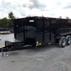 Dump Trailer 7' X 16' Hydraulic W/4' Sides 7,000lbs Axles -Cheap Trailers Store img 20180918 141425340 hdr 2