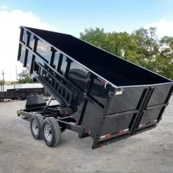 Dump Trailer 7' X 16' Hydraulic W/4' Sides 7,000lbs Axles -Cheap Trailers Store img 20180918 141724287 hdr 1