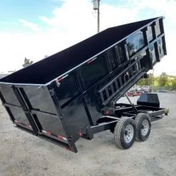 Dump Trailer 7' X 16' Hydraulic W/4' Sides 7,000lbs Axles -Cheap Trailers Store img 20180918 141742016 hdr 1