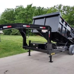 Gooseneck Dump Trailer 7' X 16' Hydraulic 3 ft Sides Mulch -Cheap Trailers Store img 20190510 154323420 hdr 1