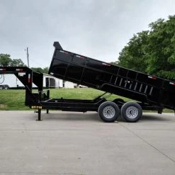 Gooseneck Dump Trailer 7' X 16' Hydraulic 3 ft Sides Mulch -Cheap Trailers Store img 20190510 154337224 hdr 1