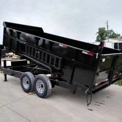 Gooseneck Dump Trailer 7' X 16' Hydraulic 3 ft Sides Mulch -Cheap Trailers Store img 20190510 154349423 hdr 1