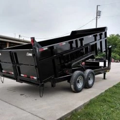 Gooseneck Dump Trailer 7' X 16' Hydraulic 3 ft Sides Mulch -Cheap Trailers Store img 20190510 154410174 hdr 1