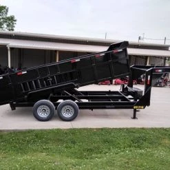 Gooseneck Dump Trailer 7' X 16' Hydraulic 3 ft Sides Mulch -Cheap Trailers Store img 20190510 154427102 hdr 1