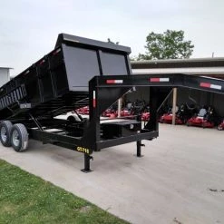 Gooseneck Dump Trailer 7' X 16' Hydraulic 3 ft Sides Mulch -Cheap Trailers Store img 20190510 154441475 hdr 1