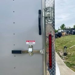 7x14 Enclosed V-Nose Trailer Silver with Ladder Racks (2) 3,500lb Axles -Cheap Trailers Store img 7974 1