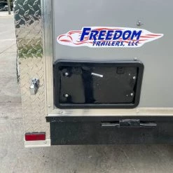 7x14 Enclosed V-Nose Trailer Silver with Ladder Racks (2) 3,500lb Axles -Cheap Trailers Store img 7976 1