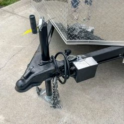 7x14 Enclosed V-Nose Trailer Silver with Ladder Racks (2) 3,500lb Axles -Cheap Trailers Store img 7979 1