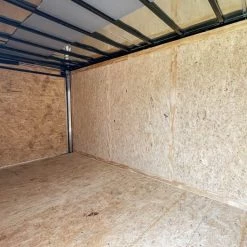 7x14 Enclosed V-Nose Trailer Silver with Ladder Racks (2) 3,500lb Axles -Cheap Trailers Store img 7981 1