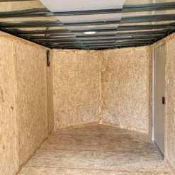 7x14 Enclosed V-Nose Trailer Silver with Ladder Racks (2) 3,500lb Axles -Cheap Trailers Store img 7984 1