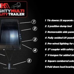 MMT5X7 Multi-Purpose 4.5' x 7.5' Steel Utility Trailer -Cheap Trailers Store mmt5x7 dk2 multi utility trailer features 2