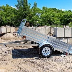 MMT5X7G-DUG 4.5' x 7.5' Utility Trailer Galvanized Drive Up Gate -Cheap Trailers Store mmt5x7g dug 5 2