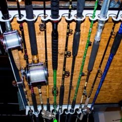 Green Touch FD011 Piranha Wall Mounted Fishing Rod Rack