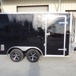 Enclosed Trailer 8.5'x12' Black - V-Nose Equipment Hauler