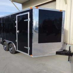 Enclosed Trailer 8.5'x12' Black - V-Nose Equipment Hauler -Cheap Trailers Store p1000093 1