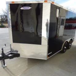 Enclosed Trailer 8.5'x12' Black - V-Nose Equipment Hauler -Cheap Trailers Store p1000095 1