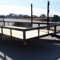 Utility Trailer 6.4x16 Dove Tail Double Axle Includes Gate and Trimmer Racks -Cheap Trailers Store p1000472 2