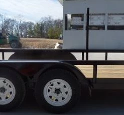 Utility Trailer 6.4x16 Dove Tail Double Axle Includes Gate and Trimmer Racks -Cheap Trailers Store p1000473 2