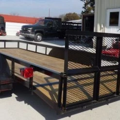 Utility Trailer 6.4x16 Dove Tail Double Axle Includes Gate and Trimmer Racks -Cheap Trailers Store p1000477 2
