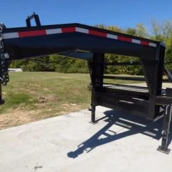 Equipment Trailer 8.5' x 25' - Gooseneck Flatbed Car Hauler -Cheap Trailers Store p1060384 1