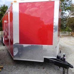 Enclosed Trailer 8.5'x24' Red & Black Equipment Hauler -Cheap Trailers Store p1190039