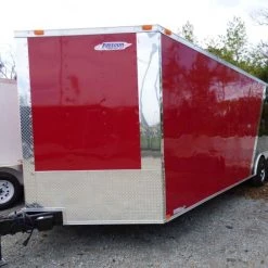 Enclosed Trailer 8.5'x24' Red & Black Equipment Hauler -Cheap Trailers Store p1190040