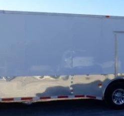 Enclosed Trailer 8.5' x 28' White Motorcycle Car Event Trailer -Cheap Trailers Store p1190063 1