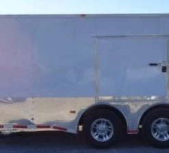 Enclosed Trailer 8.5' x 28' White Motorcycle Car Event Trailer -Cheap Trailers Store p1190064 1