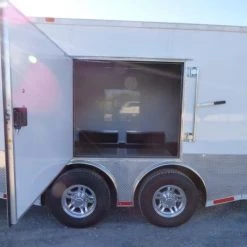 Enclosed Trailer 8.5' x 28' White Motorcycle Car Event Trailer -Cheap Trailers Store p1190068 1