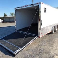 Enclosed Trailer 8.5' x 28' White Motorcycle Car Event Trailer -Cheap Trailers Store p1190071 1