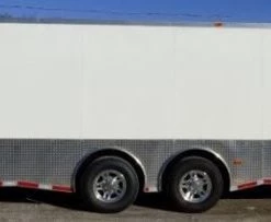 Enclosed Trailer 8.5' x 28' White Motorcycle Car Event Trailer -Cheap Trailers Store p1190077 1