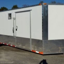 Enclosed Trailer 8.5' x 28' White Motorcycle Car Event Trailer -Cheap Trailers Store p1190079 1