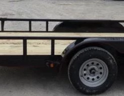 6.4' X 14' Tandem Axle Dovetail Utility Trailer With Gate & Lights -Cheap Trailers Store p1200213 1