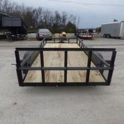 6.4' X 14' Tandem Axle Dovetail Utility Trailer With Gate & Lights -Cheap Trailers Store p1200215 1