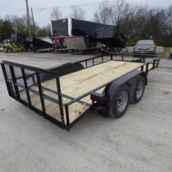 6.4' X 14' Tandem Axle Dovetail Utility Trailer With Gate & Lights -Cheap Trailers Store p1200216 1