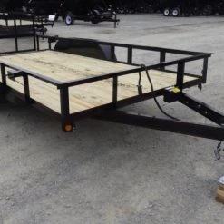 6.4' X 14' Tandem Axle Dovetail Utility Trailer With Gate & Lights -Cheap Trailers Store p1200218 1