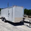 7x14 Enclosed Trailer White V-Nose Ladder Racks (2) 3500lb Axles -Cheap Trailers Store p1250435edited 1