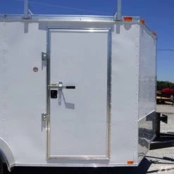 7x14 Enclosed Trailer White V-Nose Ladder Racks (2) 3500lb Axles -Cheap Trailers Store p1250443edited 1
