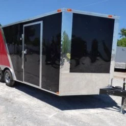 Enclosed Trailer 8.5'x18' Red & Black - Car Hauler -Cheap Trailers Store p1250446edited 1