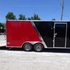 Enclosed Trailer 8.5'x18' Red & Black - Car Hauler -Cheap Trailers Store p1250449edited 1